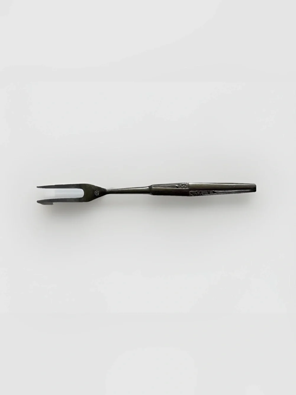 Vintage Amere Japan Stainless Steel Cold Meat Serving Fork AEF3 Floral Daffodil
